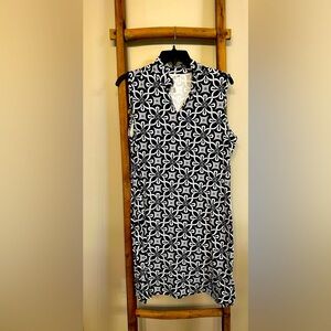 Lulu-B Navy and White Sheath Dress